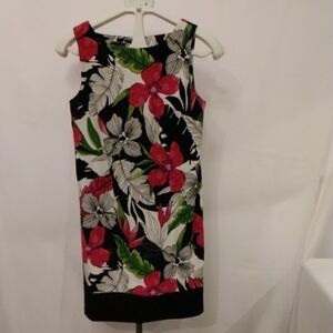 I.N. Studio Floral Mini Dress - Black, Red, White
